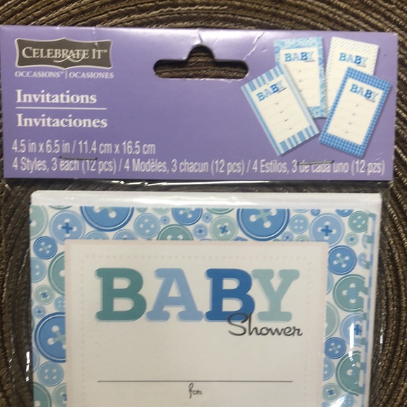 Celebrate It Baby Shower Invitations Baby Boy Blue - Picture 2 of 3
